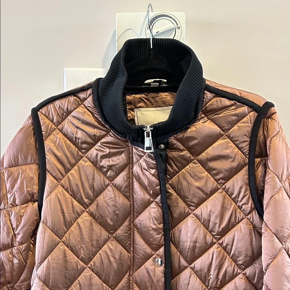 Adroit Atelier Libby Quilted Long Jacket Sepia Bronze - Picture 6 of 14